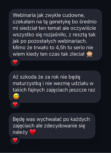 Opinia ucznia Biolcheck