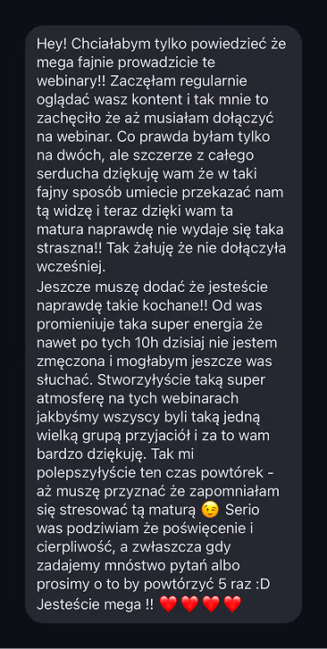 Opinia ucznia Biolcheck