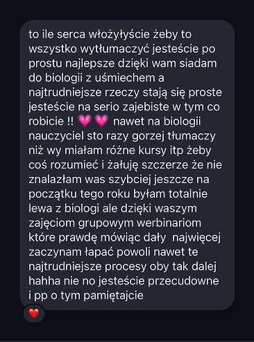 Opinia ucznia Biolcheck