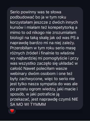Opinia ucznia Biolcheck
